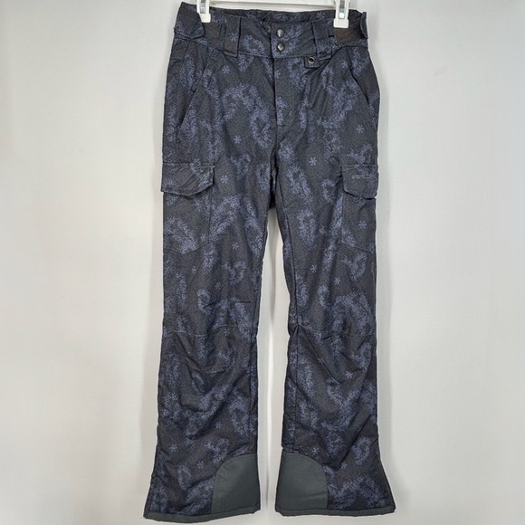 Arctix Womens XS Ski Snow Padded Pants Blue Print Bootcut Pockets Light Wear - Picture 1 of 8